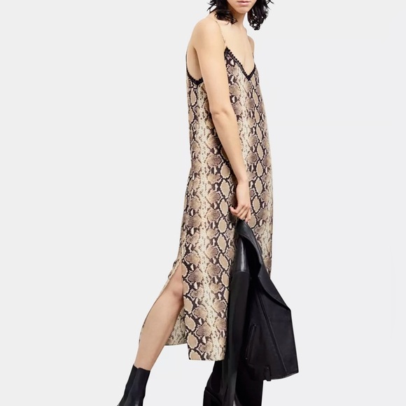 The Kooples 100% Silk Snake Print Dress - Picture 3 of 14